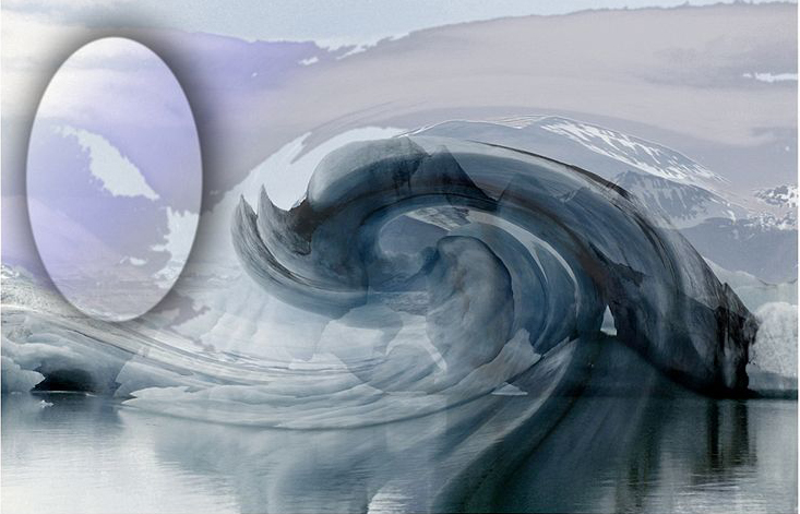 7000Shechinah-Blue World, Lambda Digital Print, Diasec on Perspex Laminate, 100 x 120 cm, 2009.